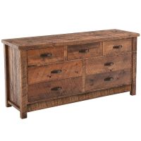 Walnut Falls 7 Drawer Dresser- No Motif