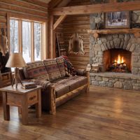 Barn Wood End Table: Some lifestyle images are created with AI for visualization purposes. Crafted from natural solid wood, each piece is unique and will vary.