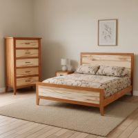 Lingerie Chest: Some lifestyle images are created with AI for visualization purposes. Crafted from natural solid wood, each piece is unique and will vary.