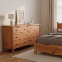 Rustic Dresser: Some lifestyle images are created with AI for visualization purposes. Crafted from natural solid wood, each piece is unique and will vary.