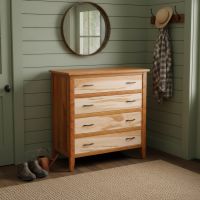 Rustic Chest: Some lifestyle images are created with AI for visualization purposes. Crafted from natural solid wood, each piece is unique and will vary.