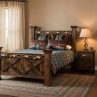 Antler & Barnwood Bed: Some lifestyle images are created with AI for visualization purposes. Crafted from natural solid wood, each piece is unique and will vary.