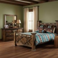 Barn Wood Bed: Some lifestyle images are created with AI for visualization purposes. Crafted from natural solid wood, each piece is unique and will vary.