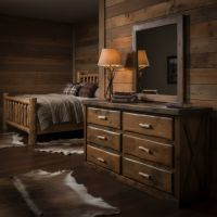 Rustic Dresser: Some lifestyle images are created with AI for visualization purposes. Crafted from natural solid wood, each piece is unique and will vary.