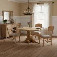 Rustic Cedar Table: Some lifestyle images are created with AI for visualization purposes. Crafted from natural solid wood, each piece is unique and will vary.