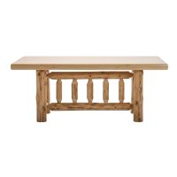 Cedar Lake Deluxe Solid Wood Log Dining Table