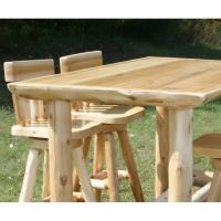 Cedar Lake Cabin Log Pub Table
