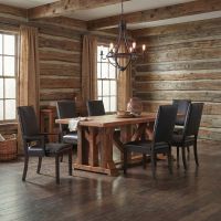 Barnwood Dining Table: Some lifestyle images are created with AI for visualization purposes. Crafted from natural solid wood, each piece is unique and will vary.
