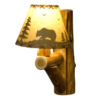 Log wall sconce (shade sold separately)