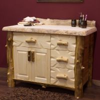 Yellowstone Aspen Log Vanity