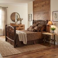 Hickory Bed: Some lifestyle images are created with AI for visualization purposes. Crafted from natural solid wood, each piece is unique and will vary.