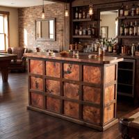 Rustic Bar: Some lifestyle images are created with AI for visualization purposes. Crafted from natural solid wood, each piece is unique and will vary.