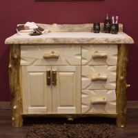 Yellowstone Aspen Log Vanity