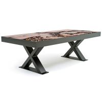 A River Runs Through It Modern Redwood Coffee Table