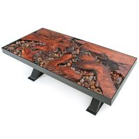 A River Runs Through It Modern Redwood Coffee Table