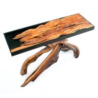 A River Runs Through It Natural Wood Sofa Table - Juniper Tabletop