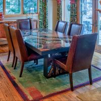 A River Runs Through It Rectangular Dining Table - Glass Top Not Included