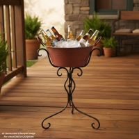 Rustic Party Tub: This image was generated or modified using AI for visualization purposes.