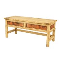 Country Hammered Copper Classic Storage Bench