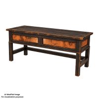 Country Hammered Copper Classic Storage Bench: This image was generated or modified using AI for visualization purposes.