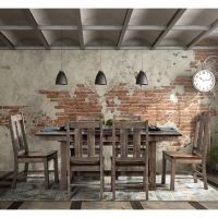 CUSTOM - Alamo Rough Sawn Single Bend Dining Chairs - Call, email, or chat with a representative to customize wood species and finishes