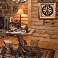 Rustic Dart Board: Some lifestyle images are created with AI for visualization purposes. Crafted from natural solid wood, each piece is unique and will vary.