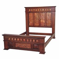 Alma Hammered Copper High Panel Bed