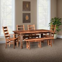 Almanzo Pioneer Barn Wood Dining Collection - Clear Finish