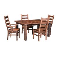 Almanzo Pioneer Barn Wood Extendable Dining Collection - Clear Finish