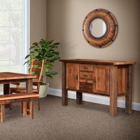 Almanzo Pioneer 3 Drawer Barn Wood Buffet - Clear Finish