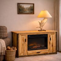 Rustic Lamps: Some lifestyle images are created with AI for visualization purposes. Crafted from natural solid wood, each piece is unique and will vary.