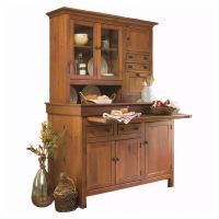 Antique Farmhouse Hoosier Cabinet - Pine Finish
