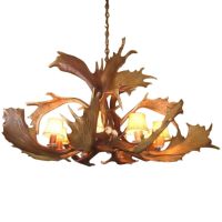 8 Light Fallow Antler Chandelier