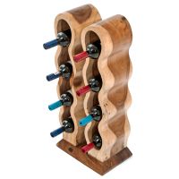 Artistic Wood Wine Bottle Holder - 8 Bottle