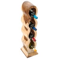 Artistic Wood Wine Bottle Holder - 4 Bottle