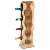 Artistic Wood Wine Bottle Holder - 4 Bottle