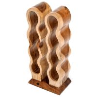 Artistic Wood Wine Bottle Holder - 8 Bottle