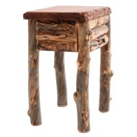Aspen & Redwood Rustic Cabin End Table