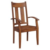 Aspen Canyon Single Bend Dining Arm Chair - Michael's Cherry Finish