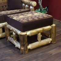 Aspen Retreat Log Ottoman