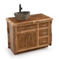 Aspen Valley Rustic Barnwood Vanity
