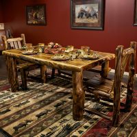 Aspen and Barnwood Dining Table in Honey Finish