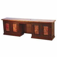 Austere Hammered Copper 4 Door Desk