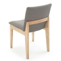 Austere Oak Upholstered Dining Chair - Flannel Grey Fabric