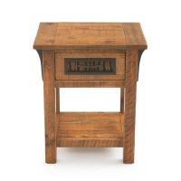 Autumn Forest Rustic 1 Drawer Barnwood Nightstand