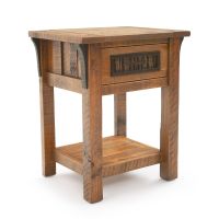 Autumn Forest Rustic 1 Drawer Barnwood Nightstand