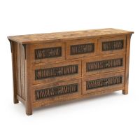 Autumn Forest Rustic 7 Drawer Barnwood Dresser