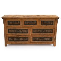 Autumn Forest Rustic 7 Drawer Barnwood Dresser