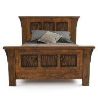 Autumn Forest Rustic Barnwood Bed