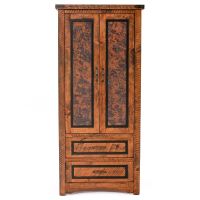 Autumn Woods Rustic 2 Drawer Armoire - Antique Barnwood Finish